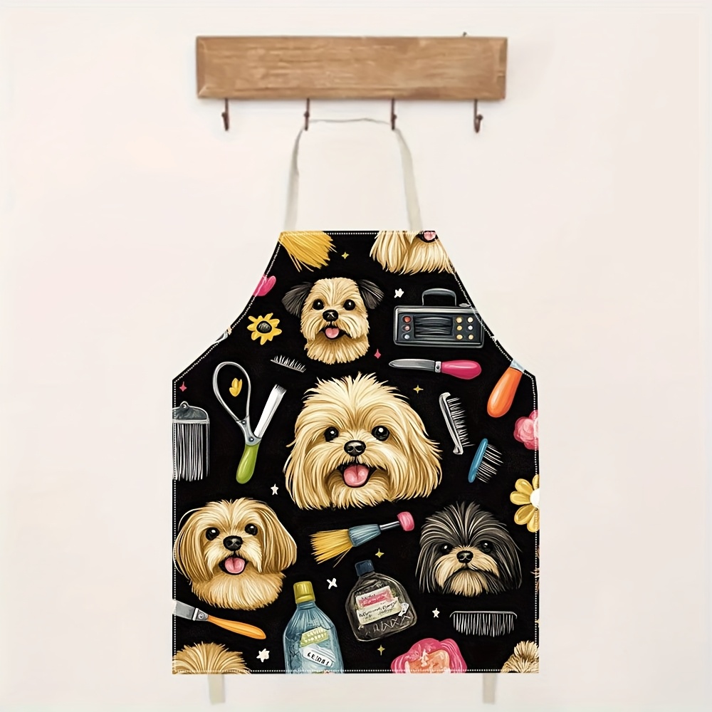1pc Funny Dog Groomer Apron wi - Kitchen Baking Background ulasan dan harga