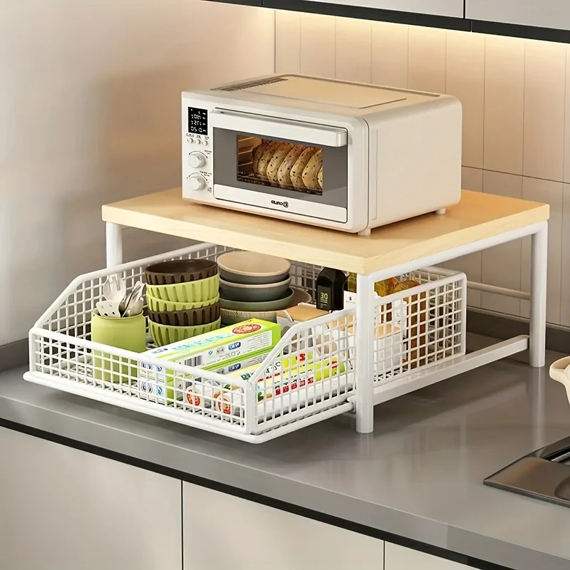 Vertical Microwave Stand w/ Dr - Kitchen Baking Rack ulasan dan harga