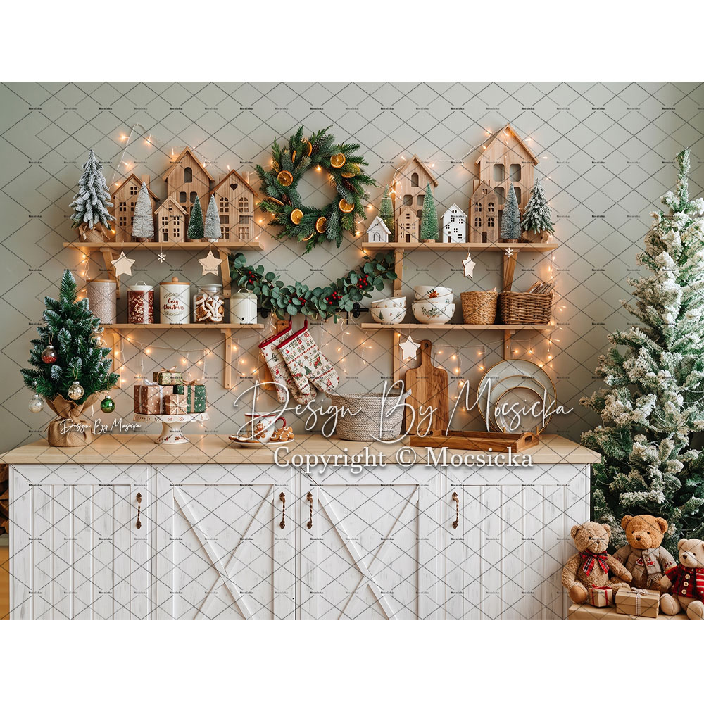 Mocsicka Christmas Gingerbread - Kitchen Baking Background ulasan dan harga